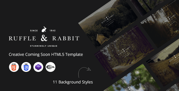 Rabbit - Creative Coming Soon HTML5 Template by Mountain-Themes