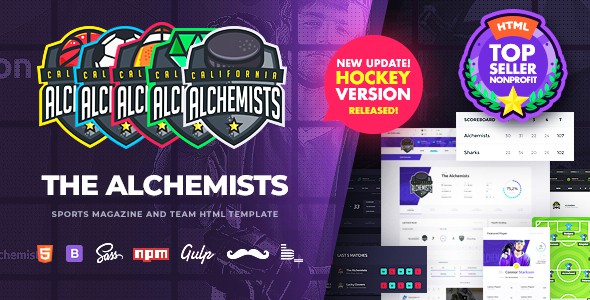 Alchemists - Sports, eSports & Gaming Club and News HTML Template by dan_fisher