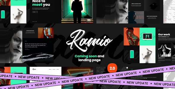 Ramio - Clean Coming Soon and Landing Page Template by mix_design