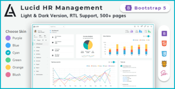 Lucid - HR and Project Management Admin Dashboard Template Bootstrap 5 & 4 by wrraptheme