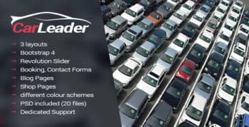 CarLeader - Car Dealer HTML website template by websmirno