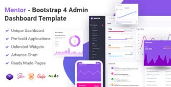 Mentor - Bootstrap 4 Admin Dashboard Template by Potenzaglobalsolutions