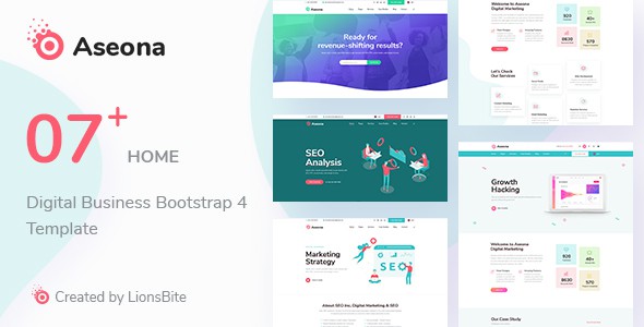 Aseona - Multipurpose Bootstrap 4 Template by LionsBite