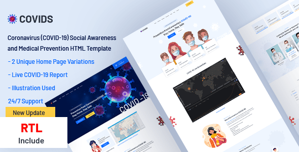 COVIDS - Coronavirus (COVID-19) Social Awareness and Medical Prevention Template by Mate_Themes