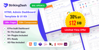 StrikingDash - HTML Admin Dashboard Template by SovWare