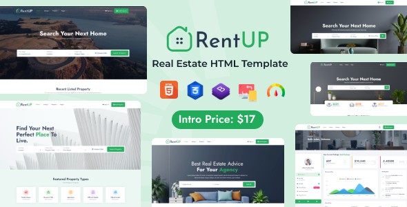 RentUp - Real Estate HTML Template by themezhub