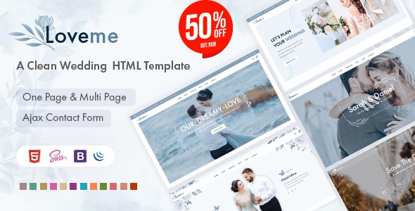 Loveme - Wedding & Wedding Planner HTML5 Template by wpoceans