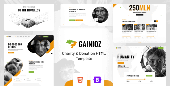 Gainioz - Charity & Donation HTML Template by InsightTheme