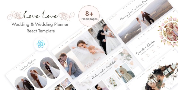 LoveLove - Wedding & Wedding Planner React Template by wpoceans