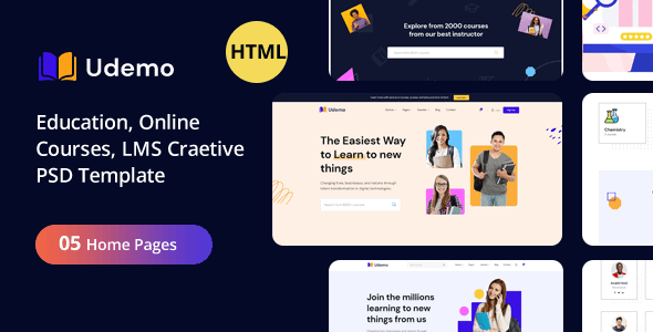Udemo - Education, Online Course, LMS Creative Site Template by Froxtheme