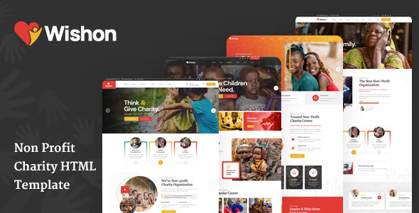 Wishon - Non Profit Charity HTML Template by Pixydrops