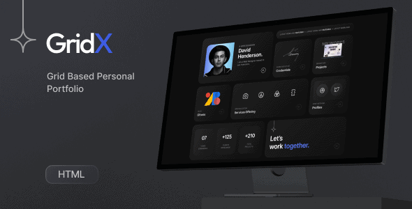 Gridx - Personal Portfolio HTML Template by WordpressRiver