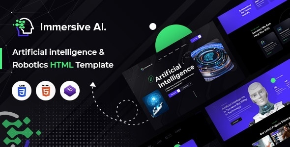 Immersive AI | Robotics HTML Template by designingmedia