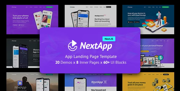 NextApp - App Landing Pages Pack NextJS Template by alithemes