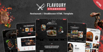 FLAVOURY - Restaurant / Steakhouse HTML Template by Kalanidhithemes