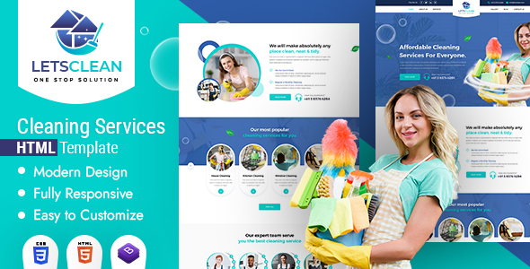 LetsClean | Cleaning Services HTML Template by designingmedia