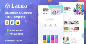 Larna – Online Education & Courses HTML Template by eThemeStudio