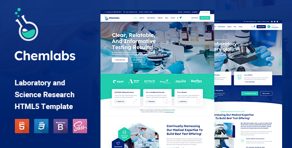 Chemlabs – Laboratory & Science Research HTML5 Template by 7oroof