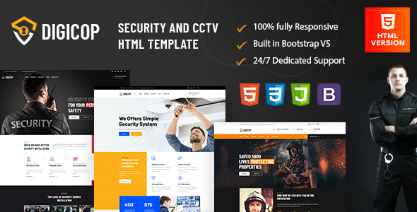 Digicop - Security and CCTV HTML Template by designervily