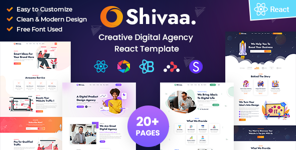 Shivaa - Creative Digital Agency React Template by DexignZone