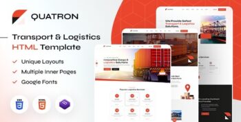 Quatron | Transport & Logistics HTML Template by designingmedia