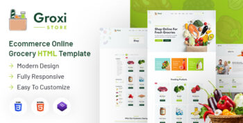 Groxi | Ecommerce Online Grocery Store HTML Template by designingmedia