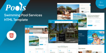 Pools-Swimming Pool Services HTML Template by Website_Stock