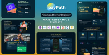 PayPath - ASP.NET Core & MVC Fintech & Online Payment Gateway Template by Evonicmedia