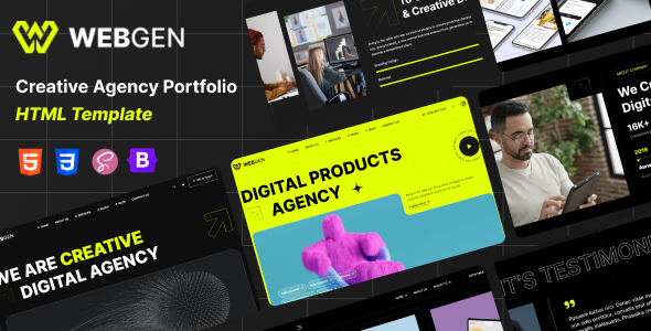 Webgen - Creative Agency & Portfolio HTML Template by Gramentheme