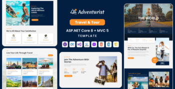 Adventurist - ASP.NET Core & MVC Travel & Tourism Agency Template by Evonicmedia