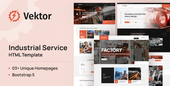 Vector - Industrial Service HTML Template by themepul