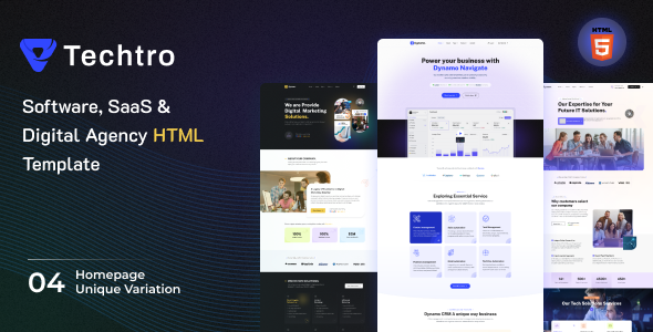 Techtro - Software, SaaS & Digital Agency HTML Template by qzency