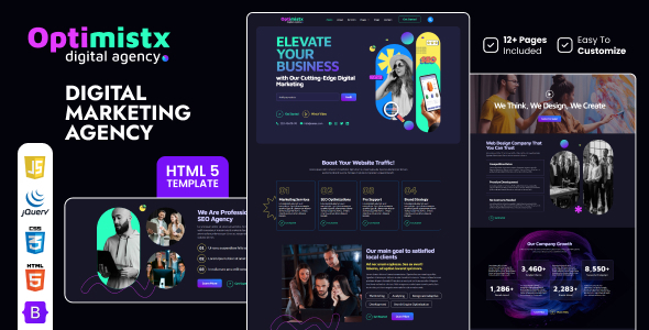 Optimistx - SEO & Digital Agency HTML5 Template by Evonicmedia