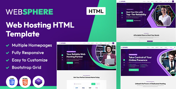 WebSphere | Web Hosting HTML Template by designingmedia