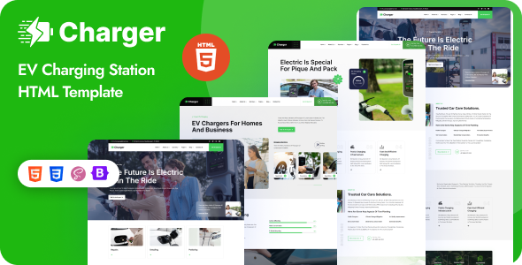 Charger - EV Charging Station HTML Template by pixel-drop