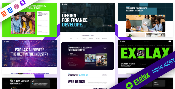 Exolax - Creative Digital Agency Template by Gramentheme