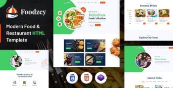 Foodzey - Food & Restaurant HTML Template by designingmedia