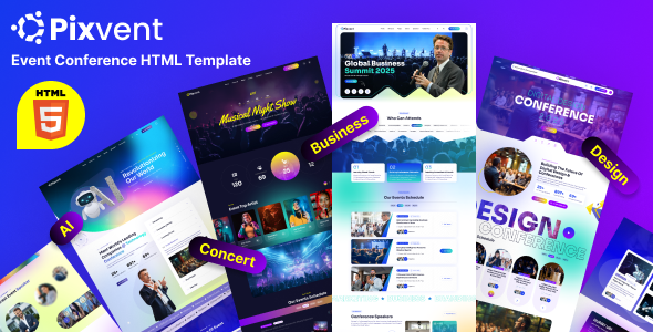 Pixvent - Event & Conference HTML Template by Gramentheme