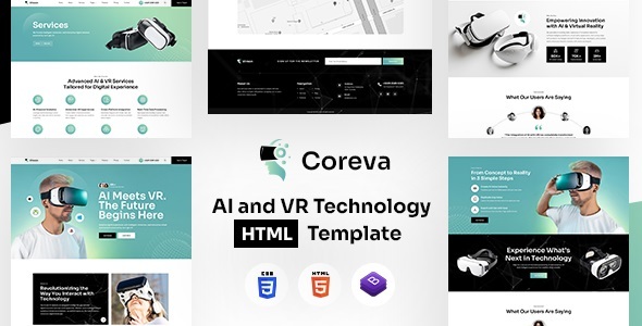 Coreva - AI and VR Technology HTML Template by designingmedia