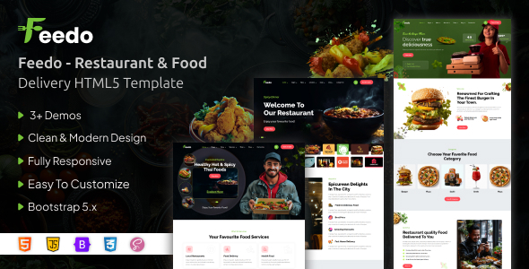 Feedo - Restaurant & Food Delivery HTML Template by HTML-Template