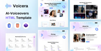 Voicera |  AI Voiceover HTML Template by designingmedia