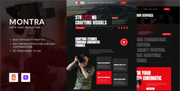 Montra - Film & Video Production HTML Bootstrap Template by Fox_Creation