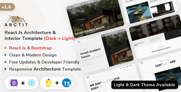 Arctit - React Js Architecture & Interior Template (Javascript & Typescript) by ShreeThemes