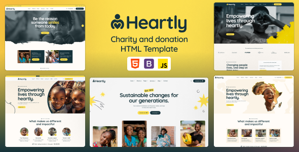 Heartly – Fundraising & Charity HTML Template by Gramentheme