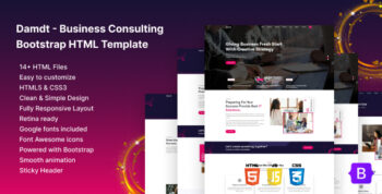 Damdt – Business Consulting Bootstrap HTML Template by Themomarket