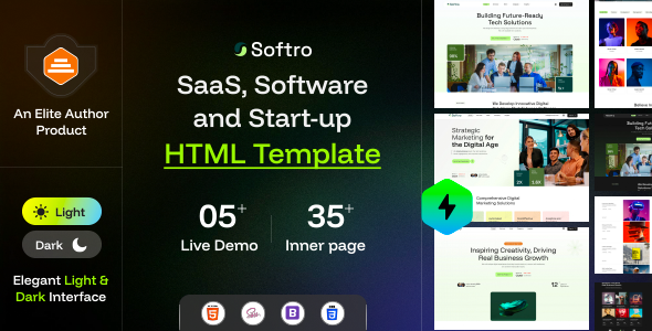 Softro - SaaS, Software and Startup HTML Template by egenslab