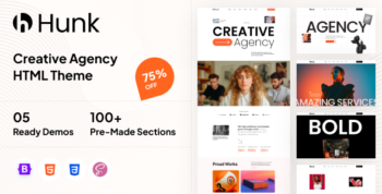 Hunk – Digital Agency & Portfolio HTML Template by Themesbay