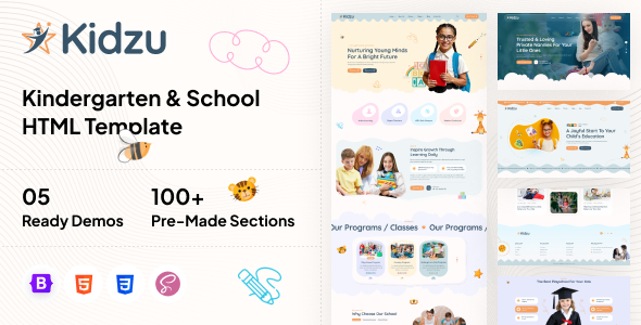 Kidzu - Kindergarten & School HTML5 Template by Gramentheme