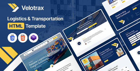 Velotrax - Logistics & Transportation HTML Template by designingmedia