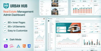 UrbanHub | Real Estate Management Admin Dashboard Template by layoutdrop